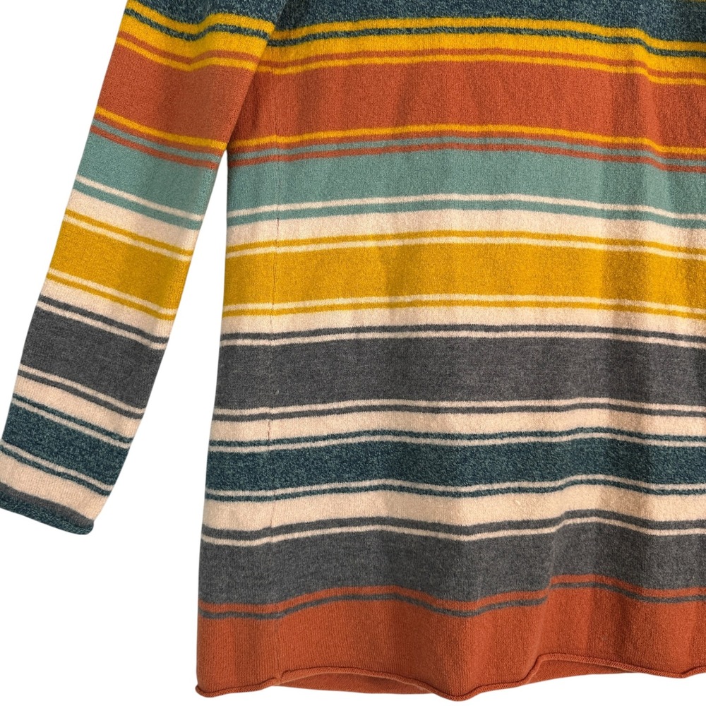 Toad&Co Sweater Heartfelt Merino Hoodie S 100% Wool Striped Cardigan Gooseberry - Picture 11 of 12